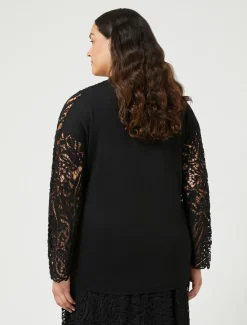 Cardigan aus Strick mit Stickerei