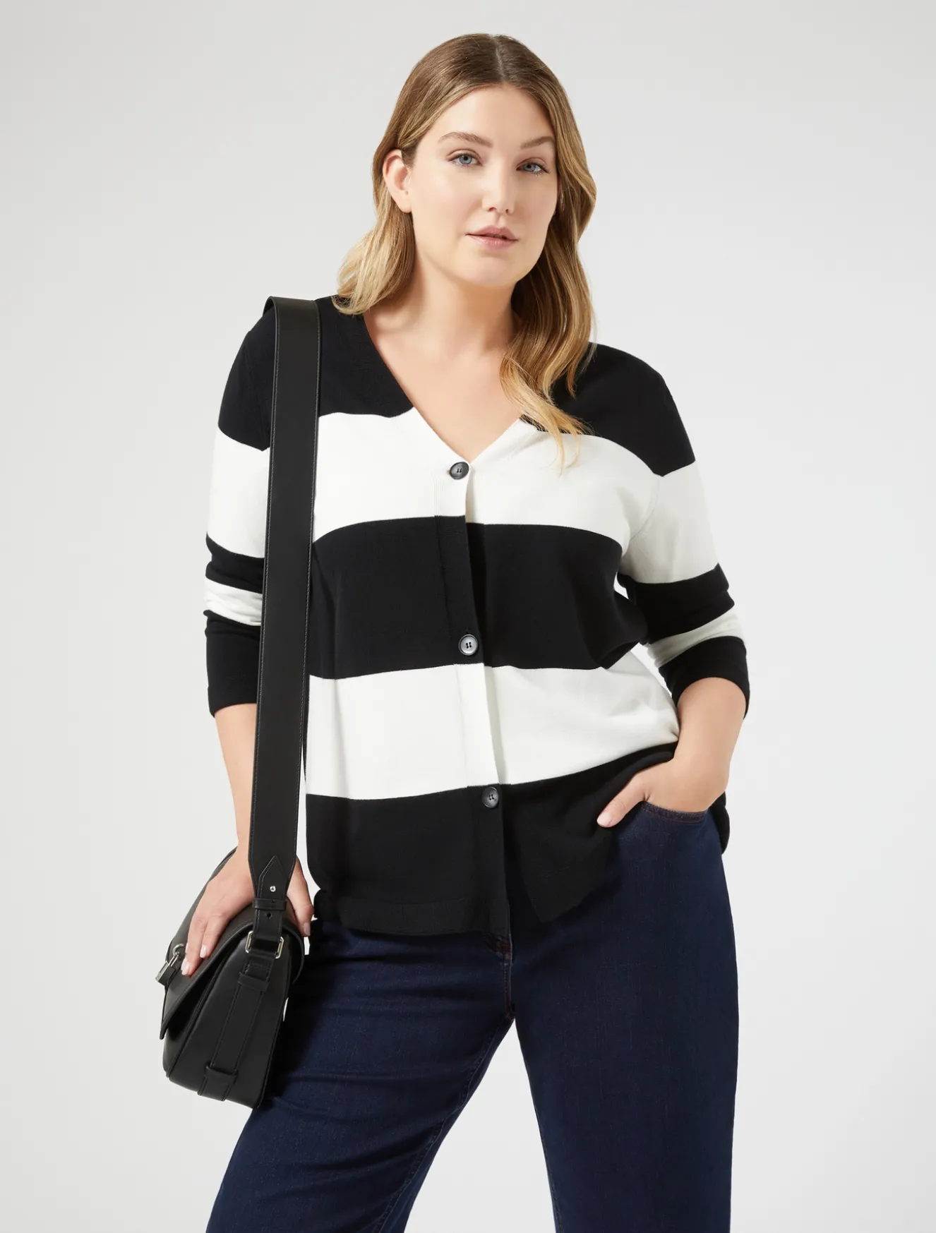 Cardigan aus Viskose mit Stretchanteil