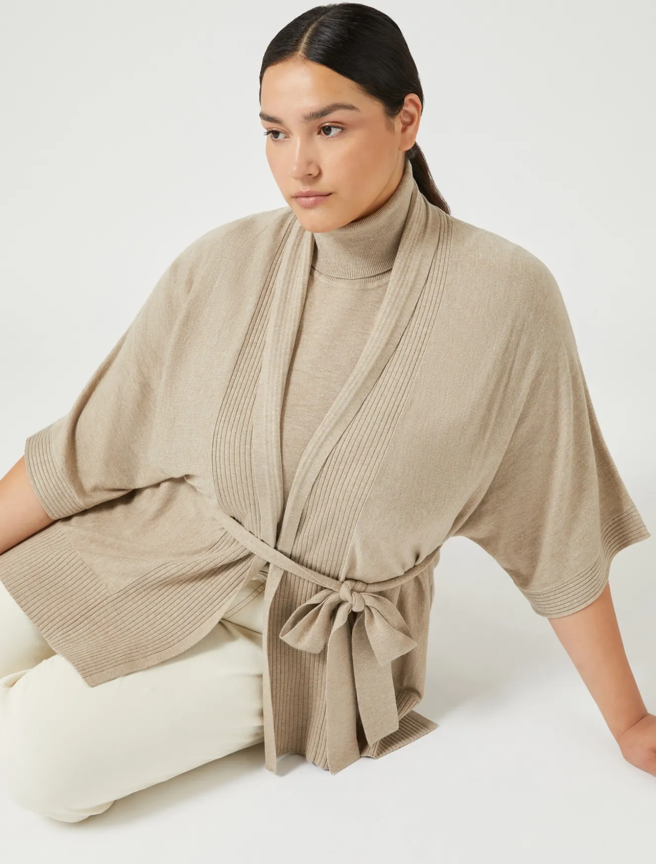 Cardigan aus Viskosegewebe