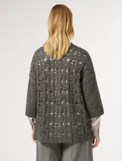 Cardigan aus Wolle und Lurex