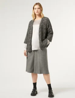 Cardigan aus Wolle und Lurex