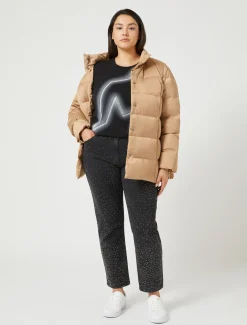 Daunenjacke aus Satin