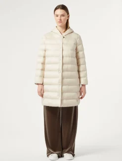 Daunenjacke aus Taft und wasserabweisendem Nyloncanvas