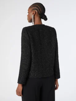 Garngefärbte Jacke mit Stickerei