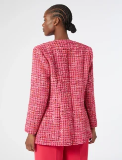 Garngefärbte Jacke mit Stickerei