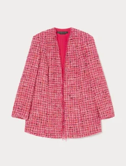 Garngefärbte Jacke mit Stickerei