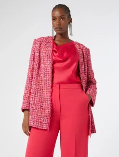 Garngefärbte Jacke mit Stickerei