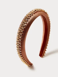 Haarreifen aus besticktem Satin