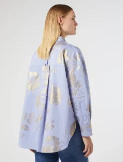 Hemdbluse aus Baumwoll-Chambray