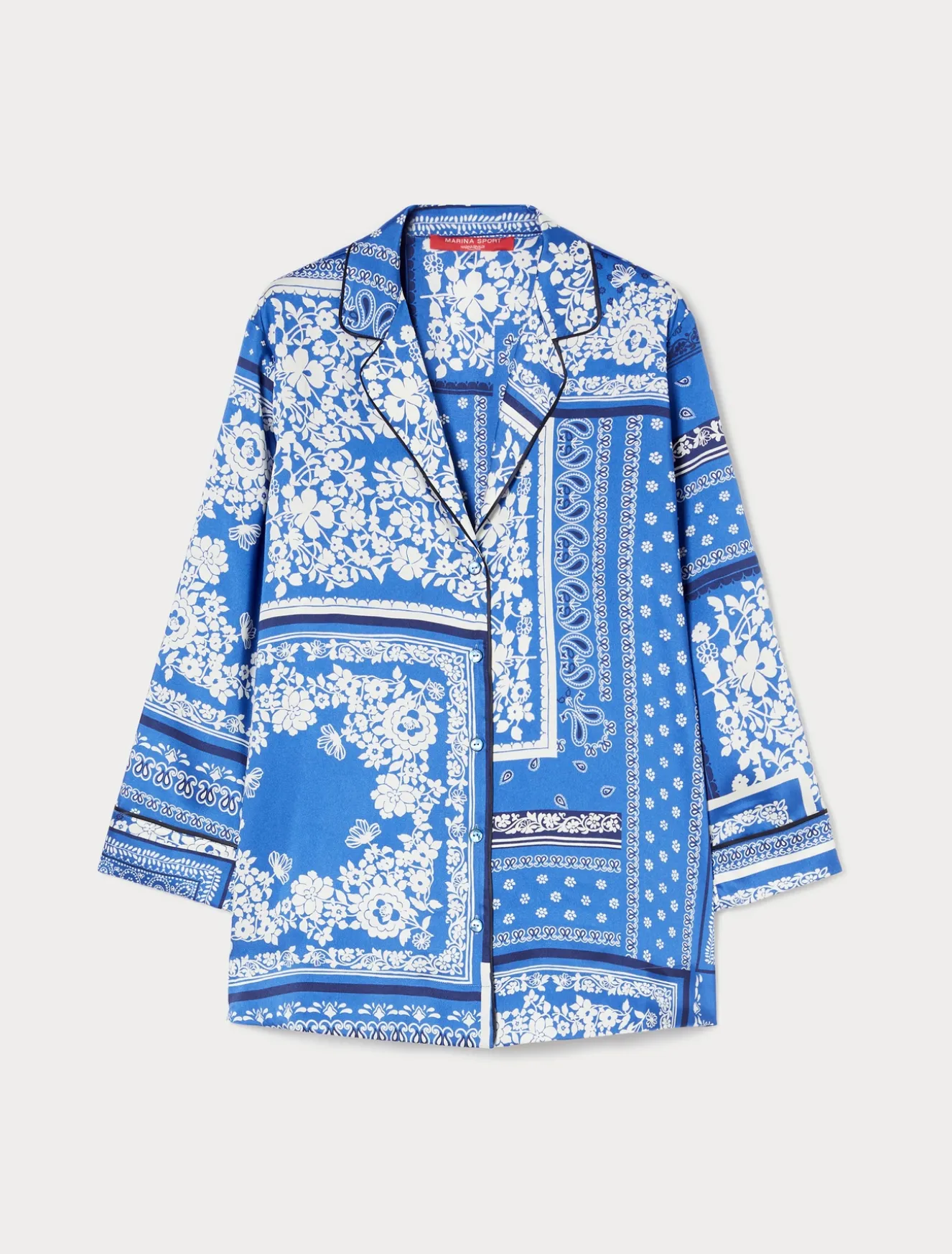 Hemdbluse aus bedrucktem Twill