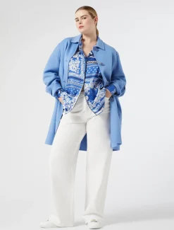 Hemdbluse aus bedrucktem Twill