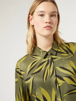 Hemdbluse aus bedrucktem Twill