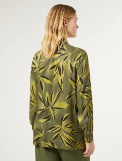 Hemdbluse aus bedrucktem Twill