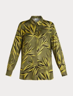 Hemdbluse aus bedrucktem Twill