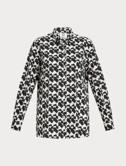 Hemdbluse aus bedruckter Baumwolle