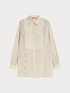 Hemdbluse aus Chenille-Spitze