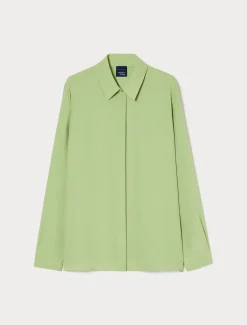 Hemdbluse aus Crêpe de Chine-Seidengemisch