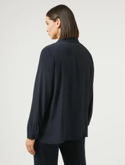 Hemdbluse aus Crêpe de Chine-Seidengemisch