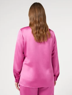 Hemdbluse aus fließendem Satin