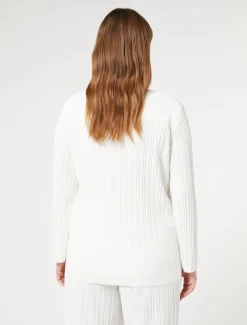 Hemdbluse aus Plissee-Jersey