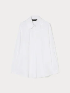 Hemdbluse aus Popeline mit Kragen