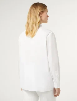 Hemdbluse aus Popeline mit Strass