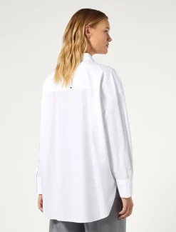 Hemdbluse aus Popeline mit Stickerei