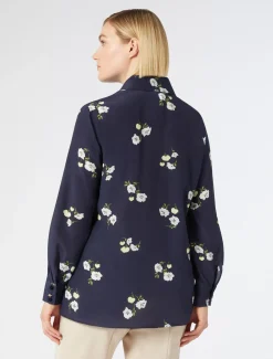 Hemdbluse aus Seiden-Crêpe-de-Chine