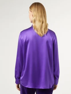 Hemdbluse aus Seidensatin