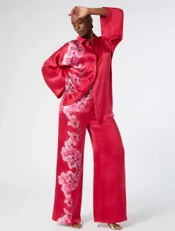 Hemdbluse aus Seidensatin