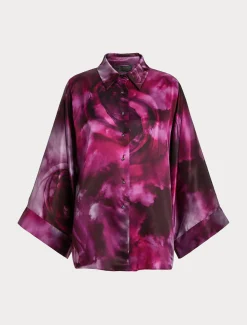 Hemdbluse aus Seidensatin