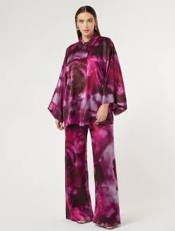 Hemdbluse aus Seidensatin