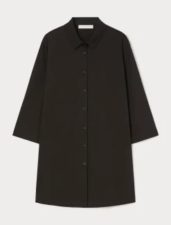 Hemdbluse aus Stretch-Popeline