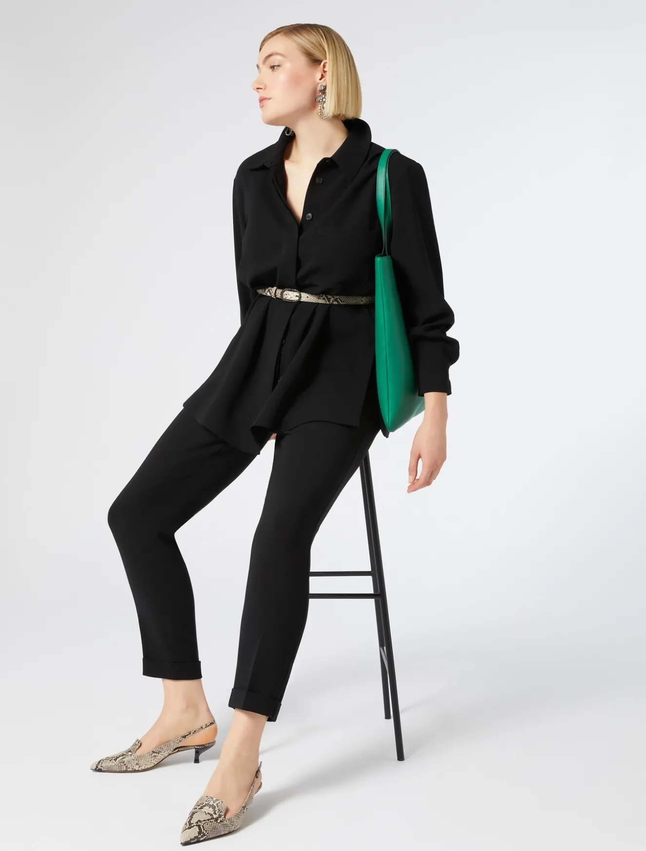 Hemdbluse aus Triacetat-Cady