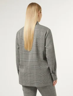 Hemdbluse mit Glencheck-Karo