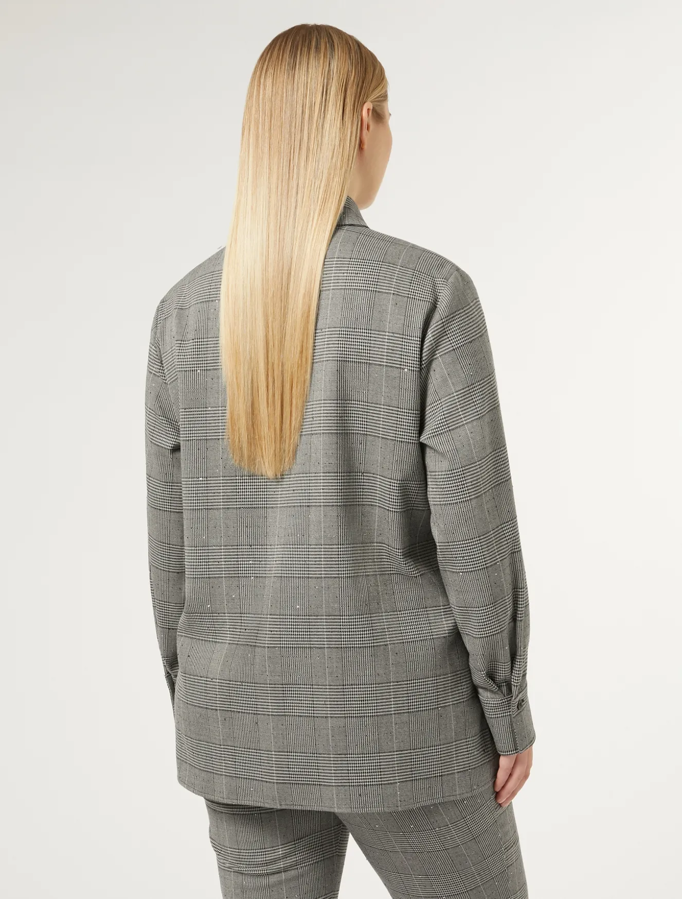 Hemdbluse mit Glencheck-Karo