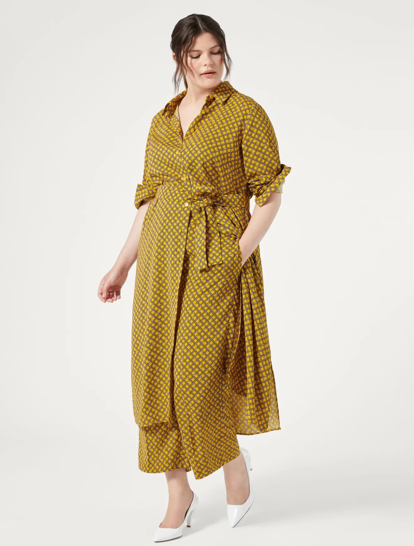 Hemdblusenkleid aus Cady