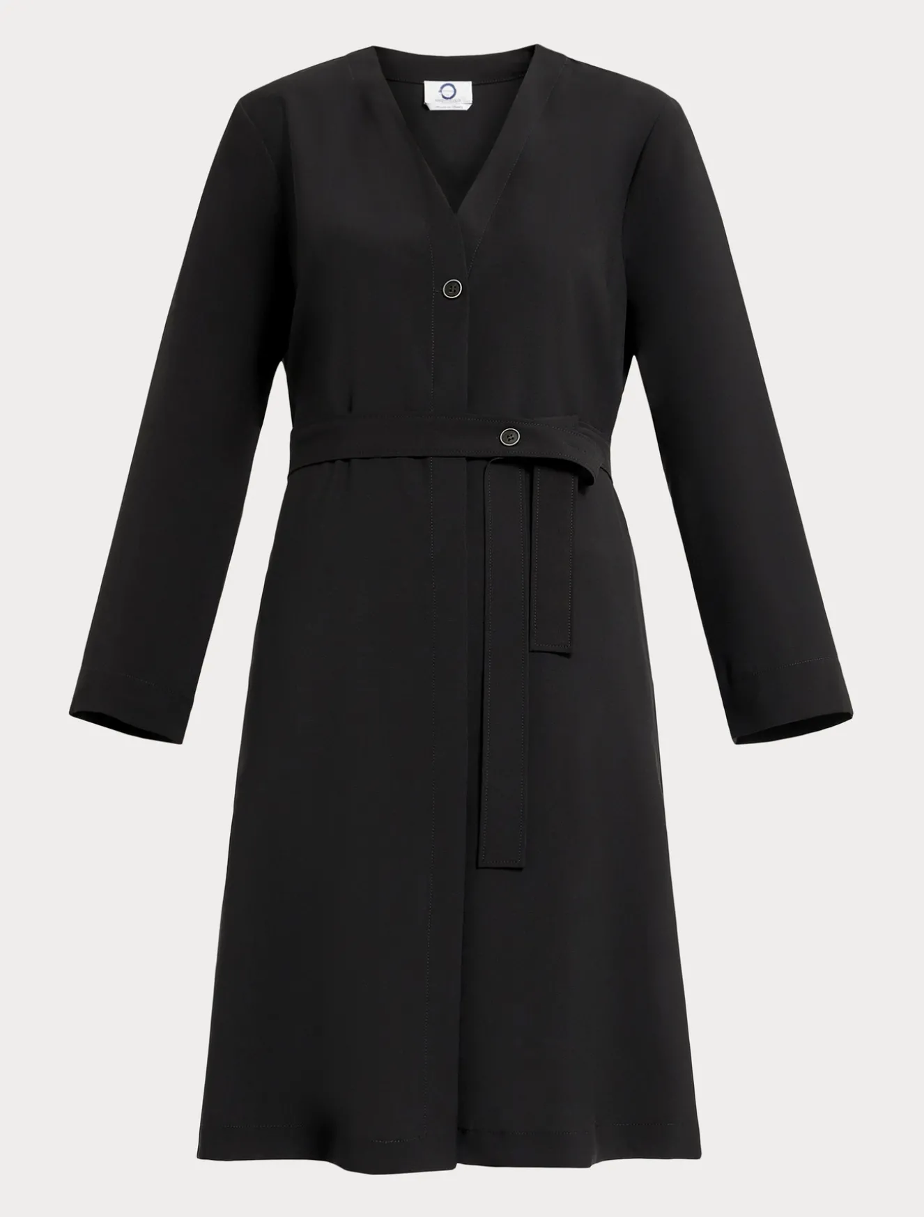 Hemdblusenkleid aus reinem Woll-Canvas