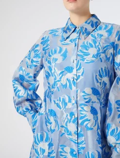 Hemdblusenkleid aus Seide