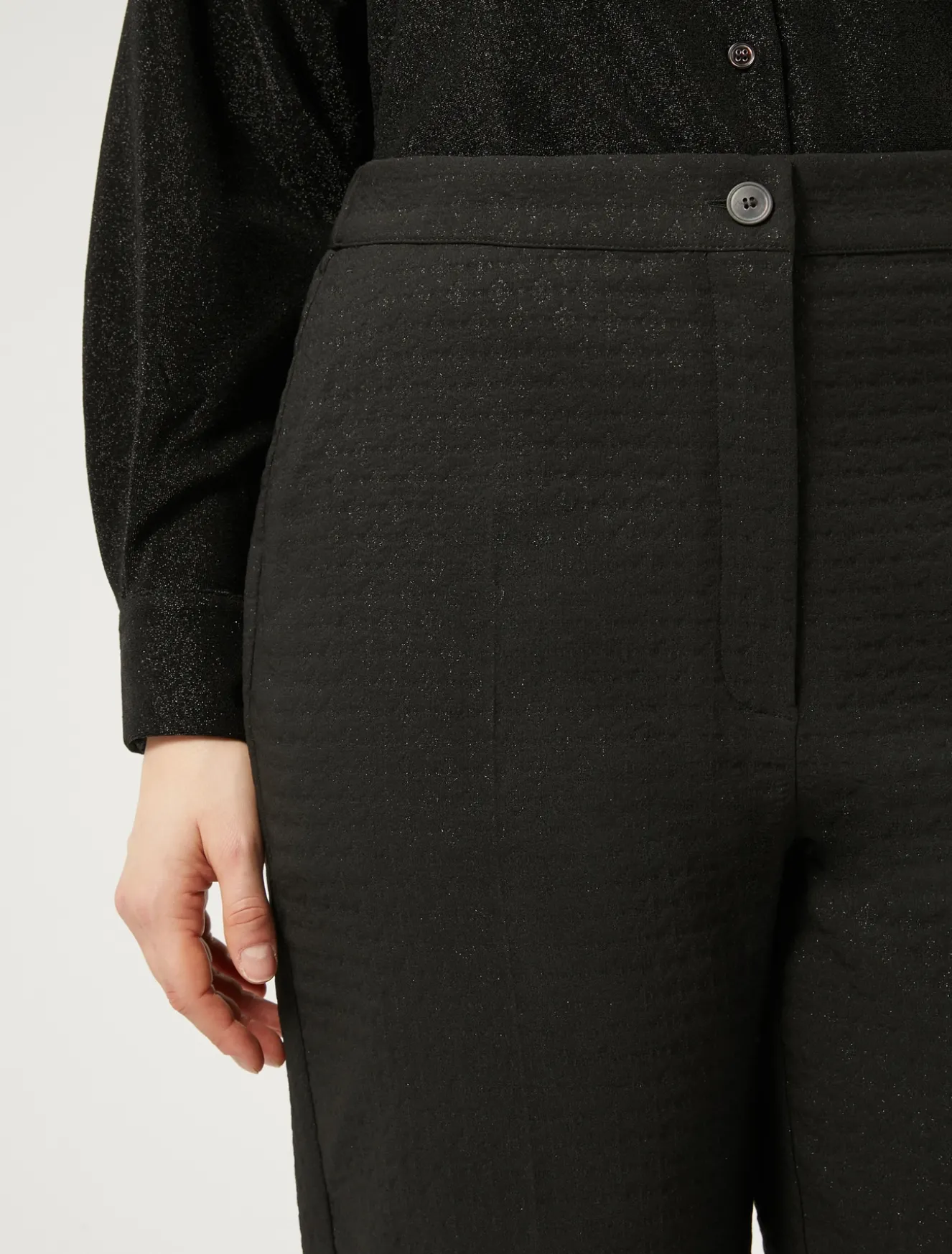 Hose aus Lurex-Jacquard