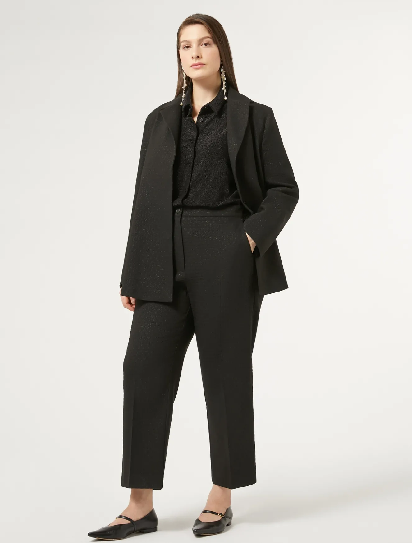 Hose aus Lurex-Jacquard