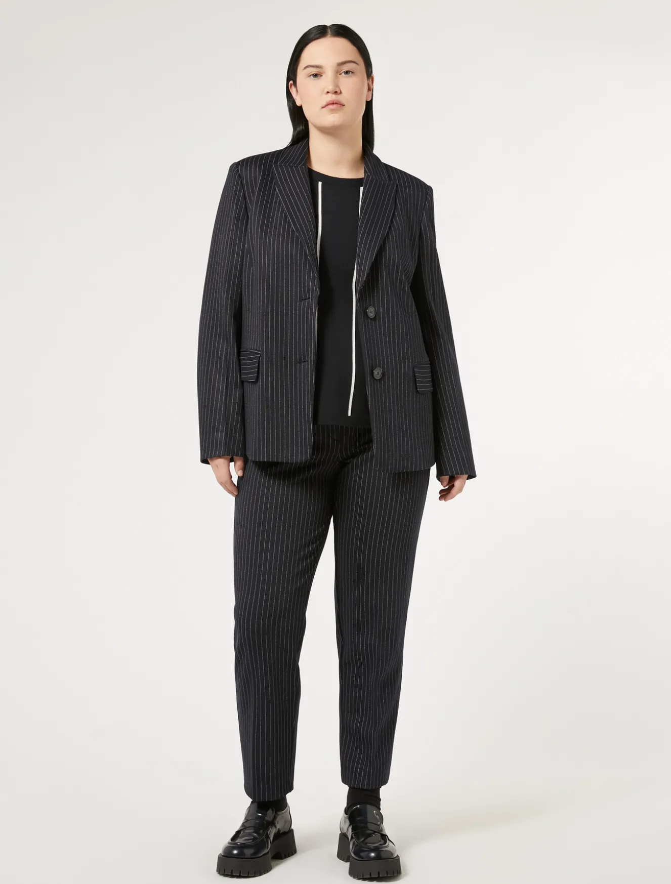 Hose aus Punto Milano Gewebe