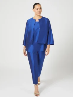 Hose aus reiner Shantung-Seide