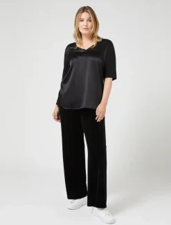 Hose aus Samt-Jersey