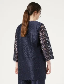 Jacke aus besticktem Tüll