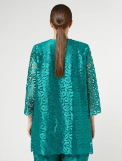 Jacke aus besticktem Tüll