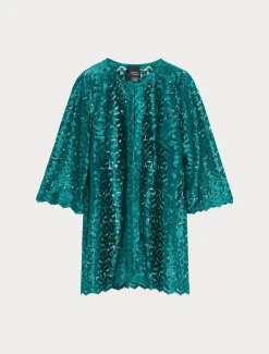 Jacke aus besticktem Tüll