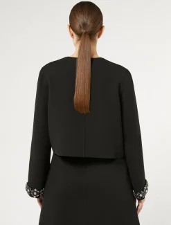 Jacke aus Cady mit Strass