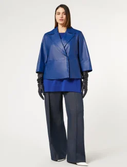 Jacke aus glänzendem Nappaleder