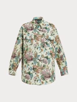 Jacke aus Jacquard mit Blumenmuster